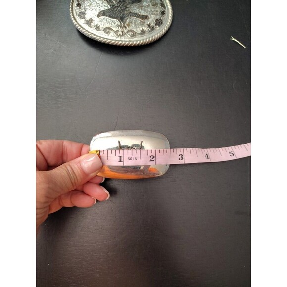 Vintage Cowboy Belt Buckle Steer Bull Head Country Western Rodeo 2.5” X 1.5” USA - Picture 7 of 8